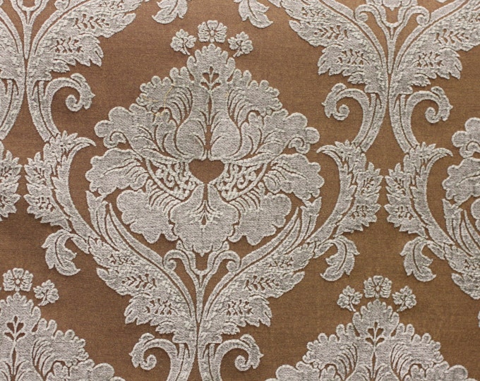FABRIC, High End Medallion Chenille, Faberge  Mist, By Marcovaldo  Good for Upholstery, Drapery, Bedding, Pillows, 54" yd, sold by the yd,
