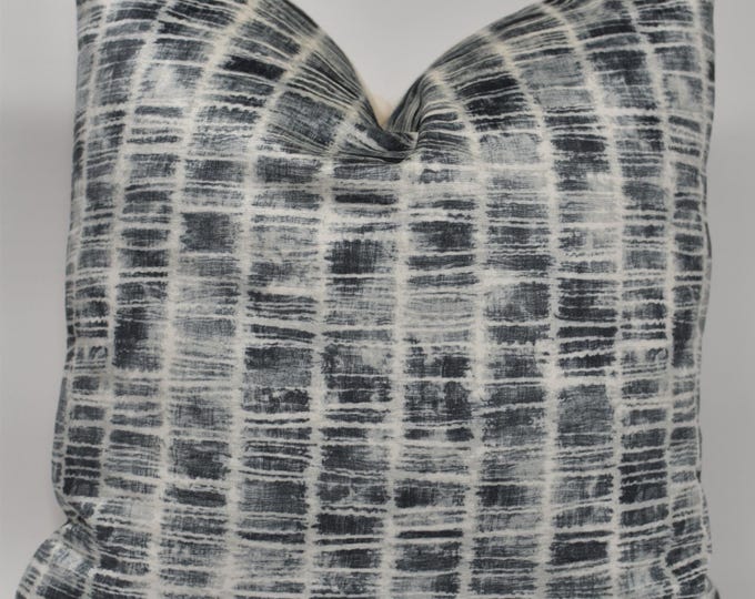 Designer High End Pillows, made w/ Romo 7872/03 Kamakura Ice Blue Velvet Fabric,