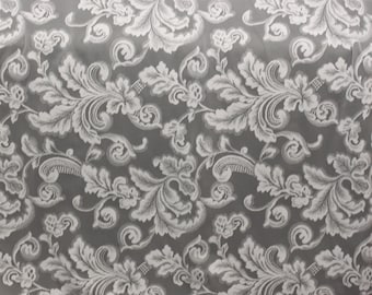 Lace Fabric 118" wide, Pearl - White by Swavelle Mill Creek, Paisley Lace fabric, For Drapery, Dress, Home decor, Wedding, Table Cloth,