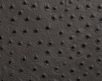 LEATHER Ostrich Grey Slate OS17 By Edelman Leather, Approx 25-28 sq ft, For upholstery,