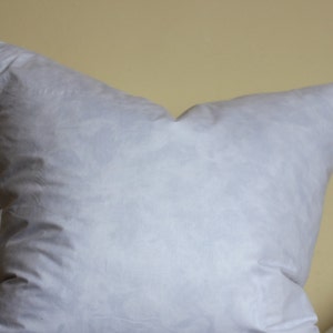Puede incluir: Una almohada de plum&oacute;n blanco con una superficie lisa y suave. La almohada es rectangular y tiene una ligera curva en la parte superior.