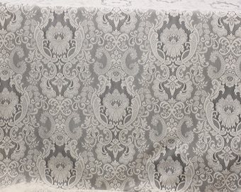 LACE fabric Westbury 54" wide, Ivory or white, Drapery Fabric, Paisley Lace fabric, For Drapery, Tablecloth, Dress, Home decor, 54" Wide,