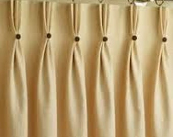 CUSTOM MADE PANELS, Pinch pleat panels Lined,
