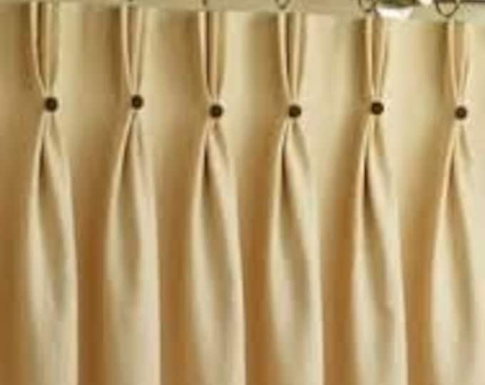 CUSTOM MADE PANELS, Pinch pleat panels Lined,