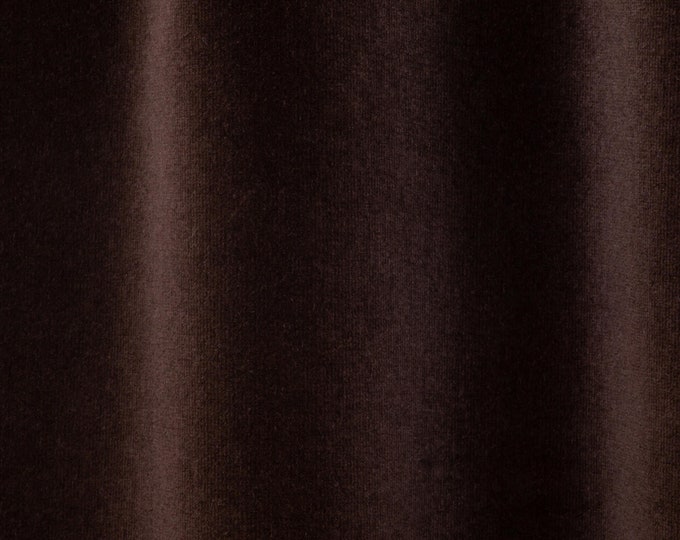 Velvet AMAZONIE EBENE 71142/005, By MÉTAPHORES, Velvet fabric, 54" wide, Good For Upholstery, Drapery, Bedding, Dress,