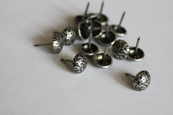 Upholstery Decorative Nail Heads Hammered Silver Black Finish Etsy