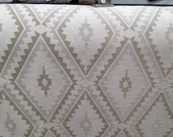 Together Again Jute by Carole Fabric, Embroidered fabric, 54" wide, For drapery, Valance, Tablecloth, Home Decor, Dress,