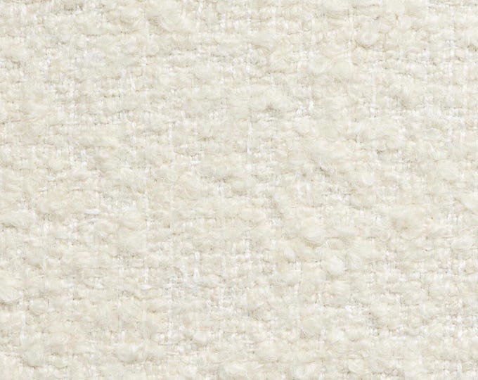 Holly Hunt Boucle Fabric Teton Winter White 1979/01, Use for Cushions, Upholstery, Drapery,