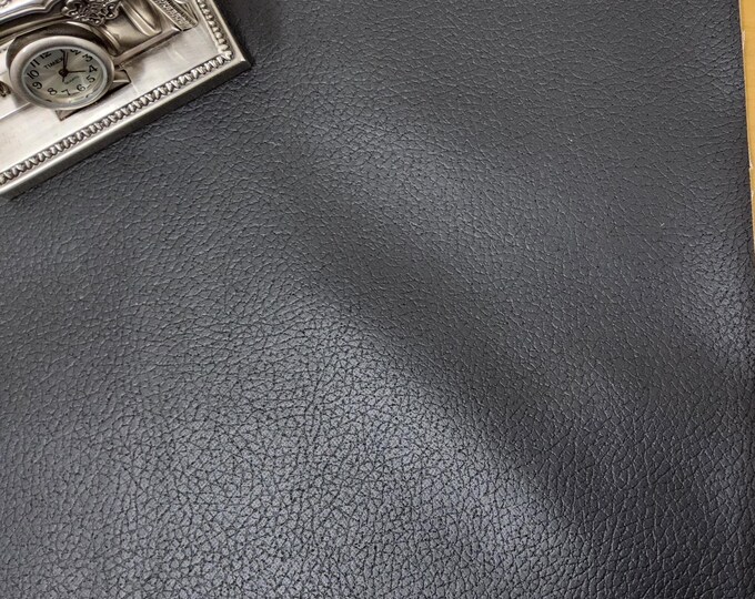 Faux Leather Brisa Black Onyx 533-5749 By Ultra fabric, 2 yds min order, 55" wide, Good For Upholstery, Drapery, Bedding, Dress,