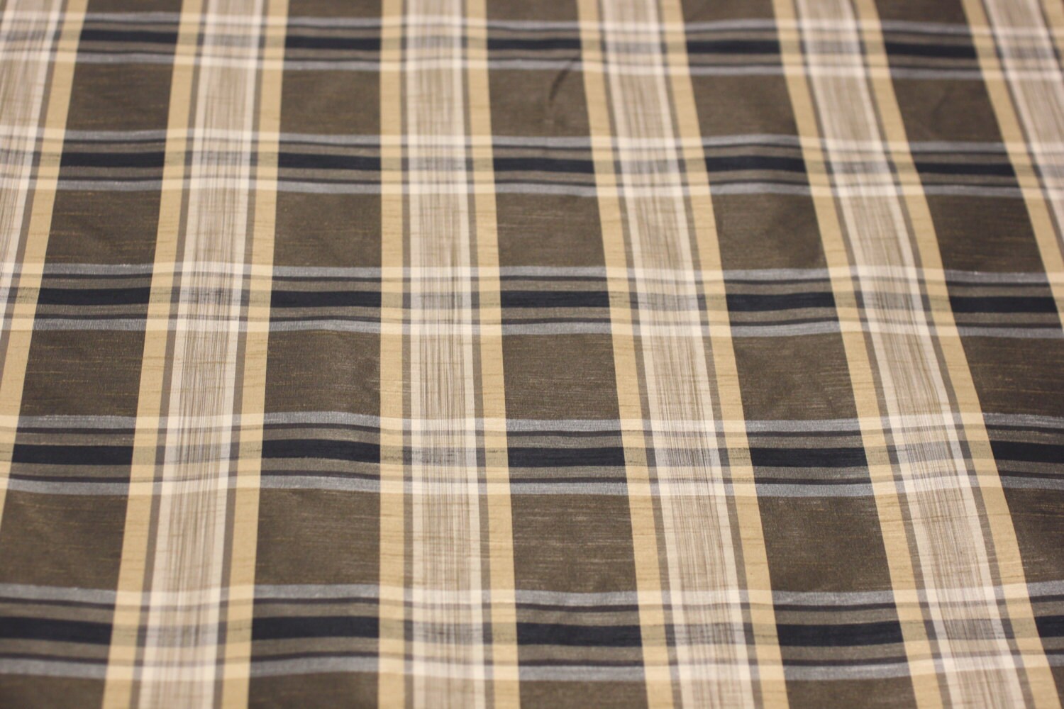 Fabric Plaid Olympos Flint by Bravo Silk Look Use for - Etsy