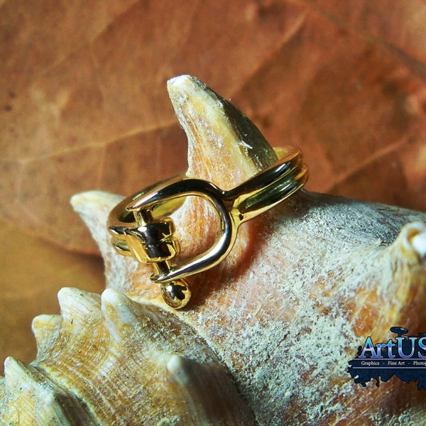 The "Little Golden Shackle"  14k Sailor's Ring