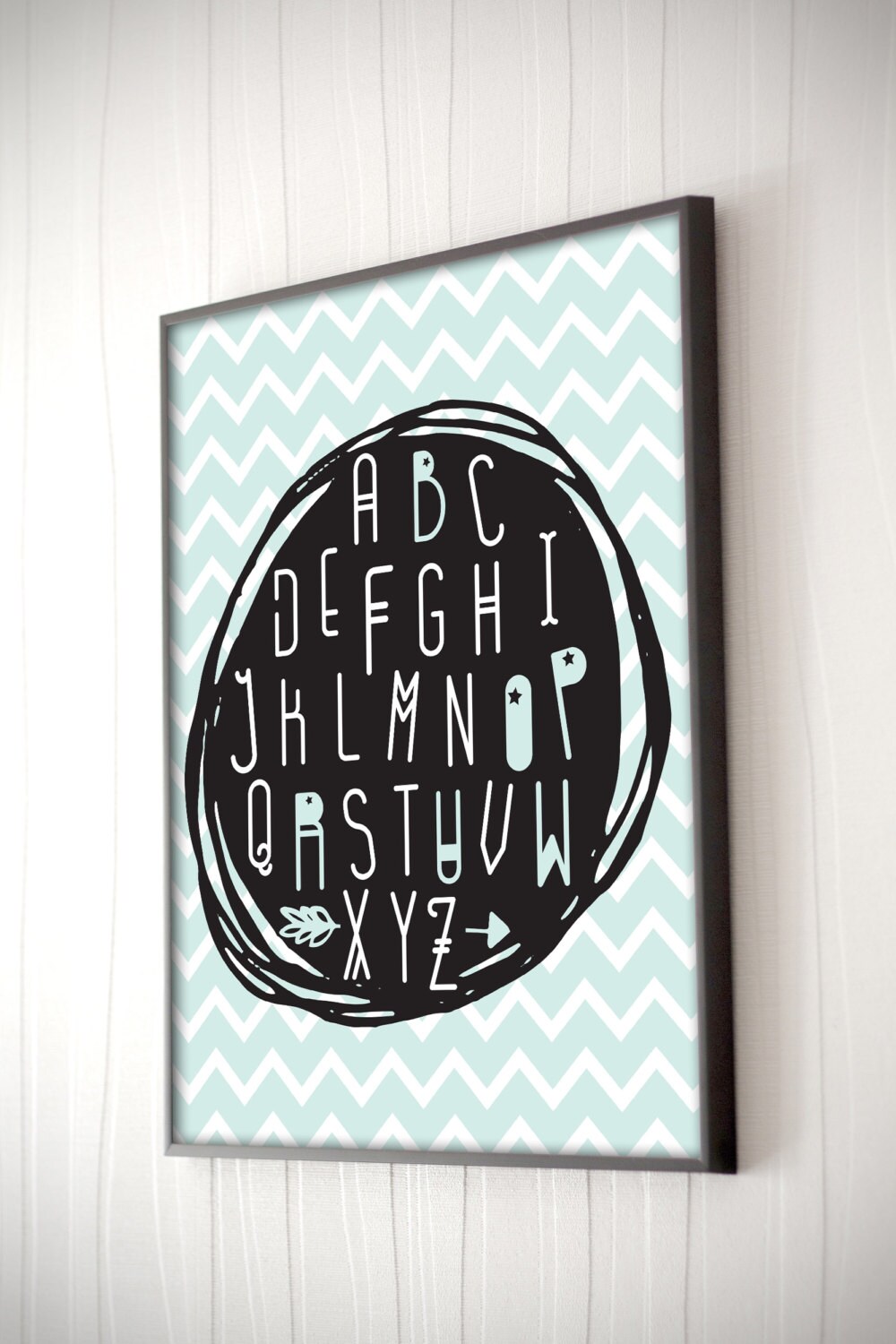 Alphabet Print Nursery Alphabet Art Kids Room Decor ABC Etsy