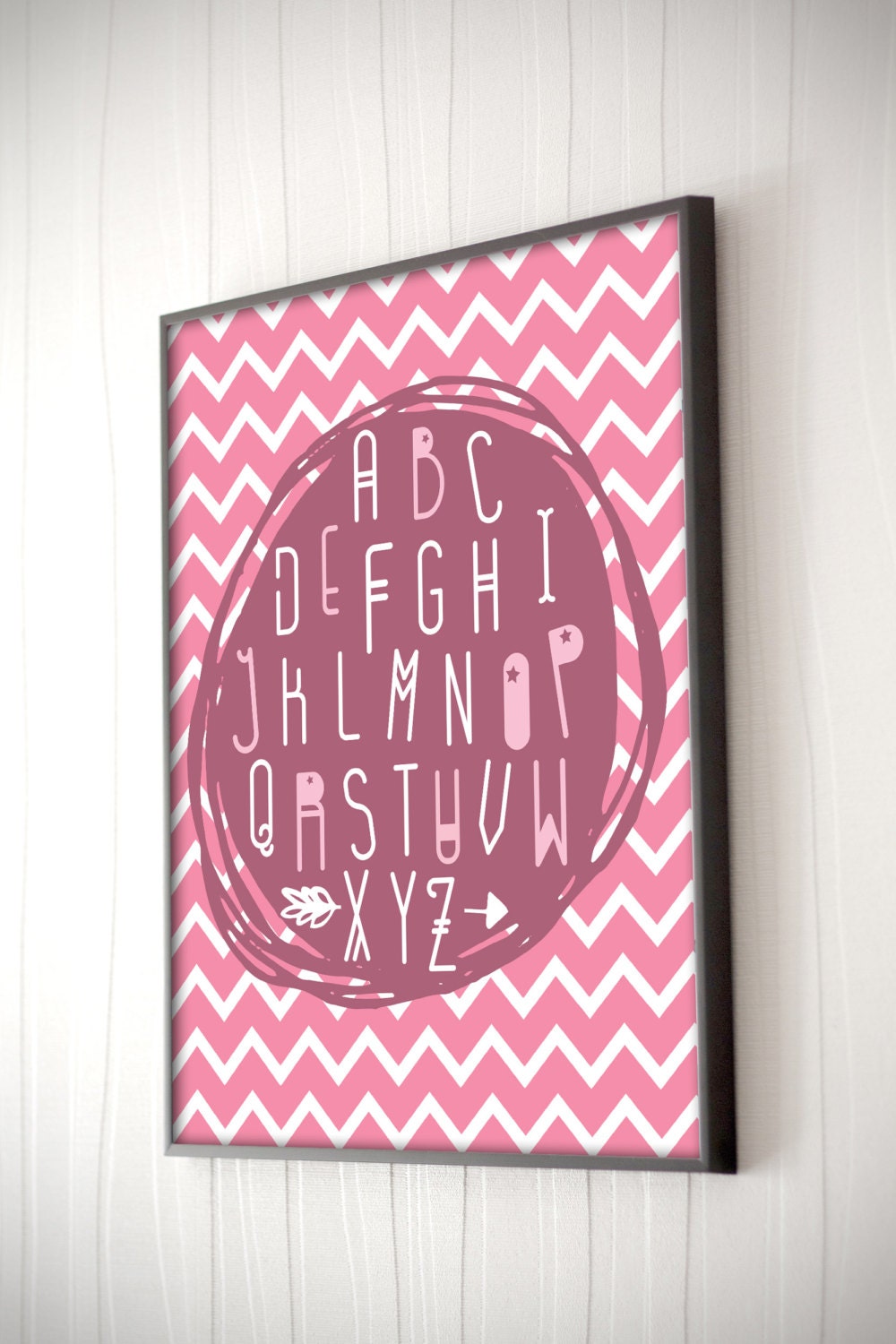 Alphabet Print Nursery Alphabet Art Kids Room Decor ABC Etsy