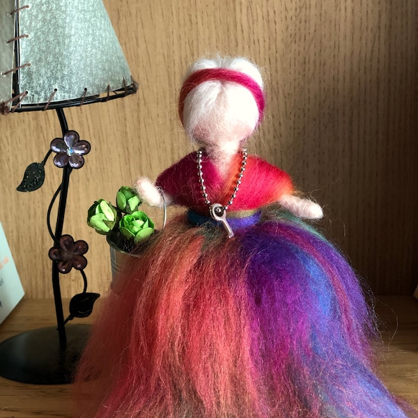 Fairy Waldorf. Fairy Core. Felted Fairy. Artist doll. Artist doll ooak. Artist doll handmade. Hand made in wool. Christmas gift. Girls gifts