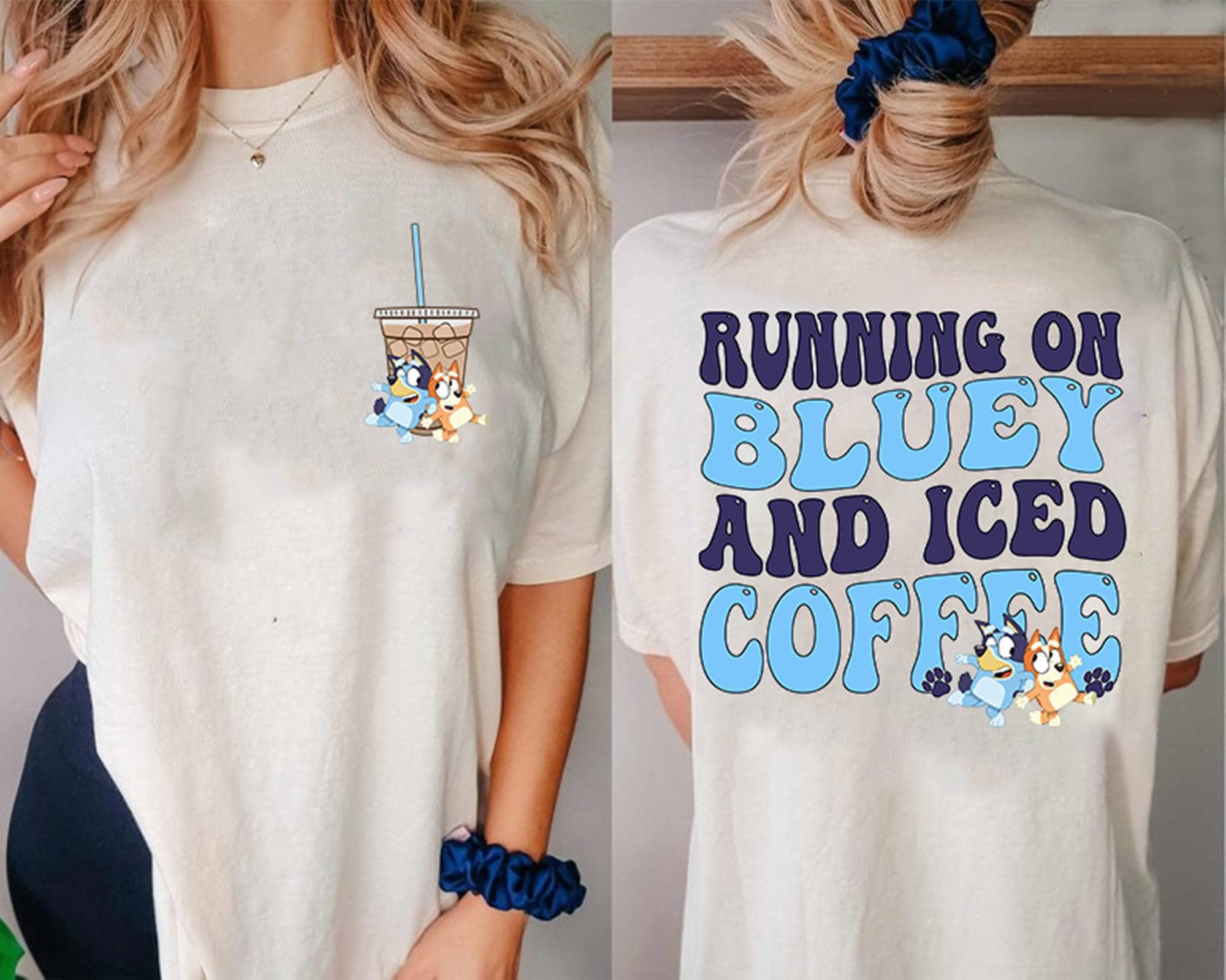 Running on BlueyDad and Iced Coffee Shirt