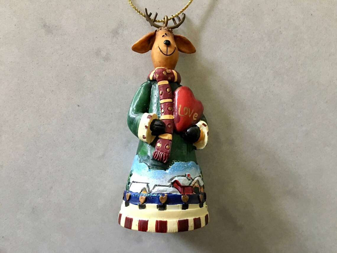 Polymetal REINDEER TREE ORNAMENT Metal Holiday Decor Etsy