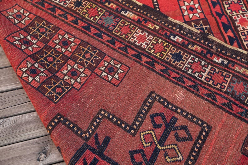 Central Asian KYRGYZ CARPET Wool Classic Pattern Mellow Colors Etsy