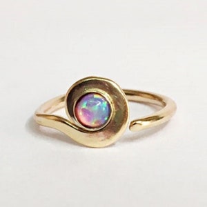 Opal Helix Ohrring 14K, Knorpel Ohrring Creolen, Helix Hoop Gold, Knorpel Hoop 16g Helix Piercing Schmuck, Opal Schmuck Ohrringe Helix 18g