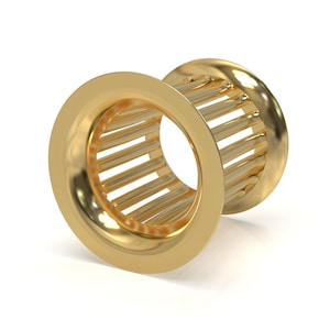 14K Ear Tunnels and Plugs, Ear Gauges Earrings, Ear Plugs 10mm, Plug Tunnel Earrings 14K, Double Flared Plugs, Tunnel Gauges Plugs Earrings