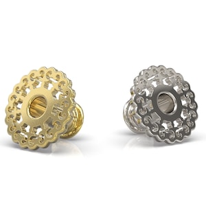 Ear Tunnels White Gold, Ear Plugs and Tunnels, Plugs Gauges Tunnels 8g, Double Flare Plugs, 00g Plugs Gold, 0g Tunnels, 4g Gauges Plugs 14K