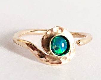 Conch Ohrring Creolen Opal, Conch Hoop 14k Gold, Piercing Schmuck Conch, Opal Piercing Ring, Opal Conch Piercing Ohrringe, 14K Conch Ring 16g