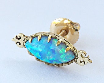 Conch Ohrring Opal Piercing Ring, Conch Ohr Piercing Ohr, Conch Piercing Schmuck, Ohr Piercing Conch Schmuck, Opal Ohrringe, Ohr Manschette