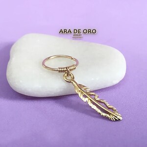 Helix Dangle Earring, Helix Earring Gold, Helix Hoop Gold, Helix Gold Earring, Helix Jewelry Gold, Helix Leaf Earring, Helix Piercing Gold