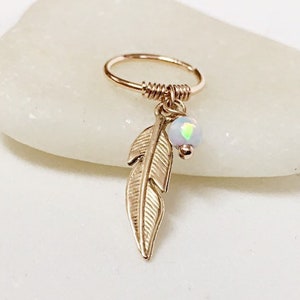 9K Cartilage Earring 16g Helix Earring 14K Gold Hoop / Charm Earrings Hoop / 18k Gold Earrings Hoop / Cartilage Hoop 18g / Second Hole Hoops