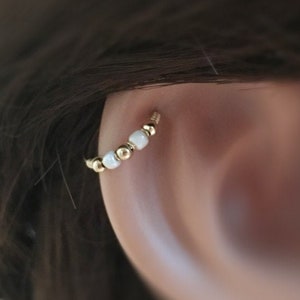 Helix oorbel goud 9K Daith oorbel goud, kraakbeen oorbel, 14k neusring hoepel, Daith piercing oorbel 18K Helix hoepel goud septum ring 20g