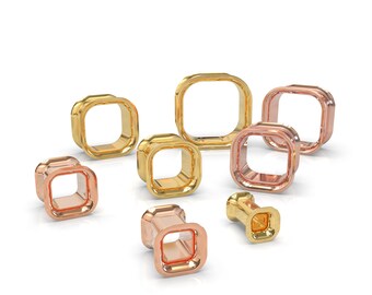 Tunnel E Tappi Per Le Orecchie In Oro 14K, Calibri Per Le - Foto 12