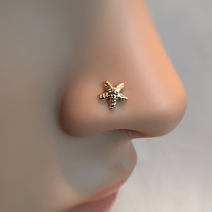 14K Naso Stud 20g, Orecchino Helix Stud, Tragus Stud Oro, 14K Piercing Stud, L Forma Naso Stud I Forma, Stud Orecchino Piercing, Stud Cartilagine