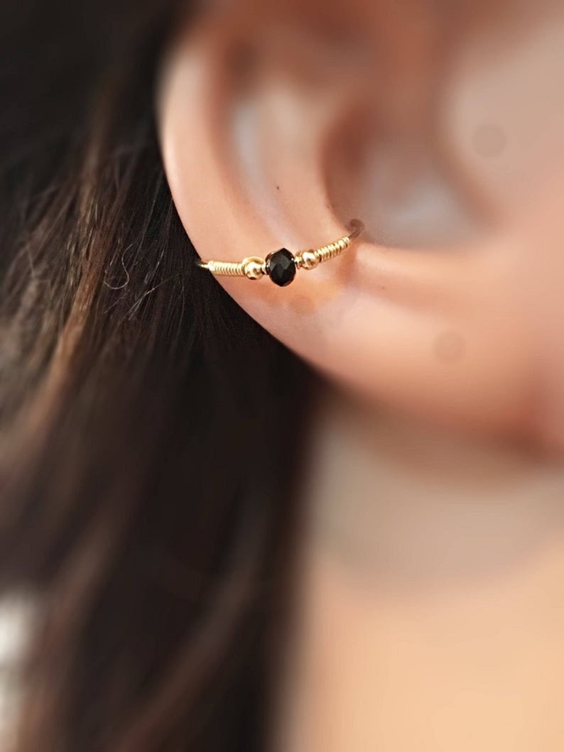 Conch Earring 9K Gold Conch Piercing 14K Rose Gold Piercing Etsy