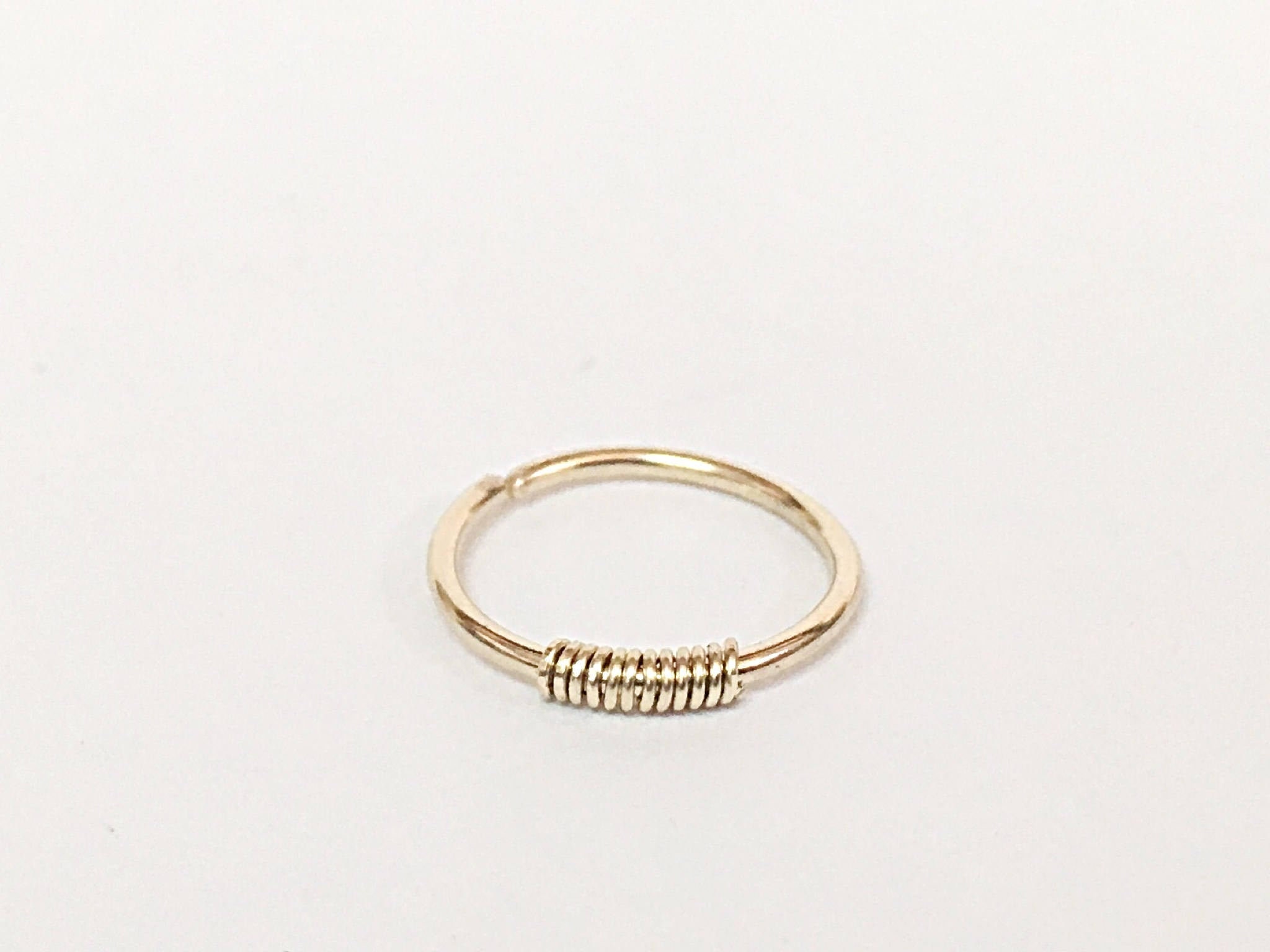 14K Solid Gold Tiny Helix Earring Yellow Gold Cartilage Hoop Etsy