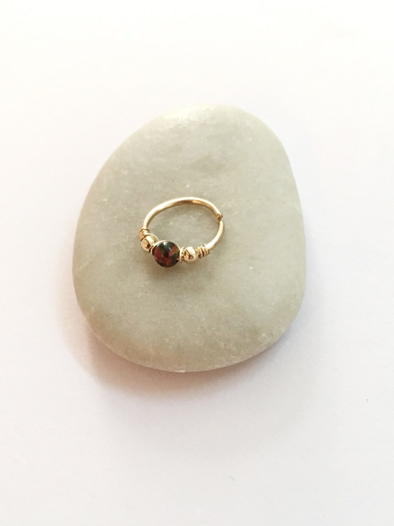 conch pierced opal earring conch jewelry earring conch hoop gold conch ring opal conch earring conch hoop earring Conch piercing opal