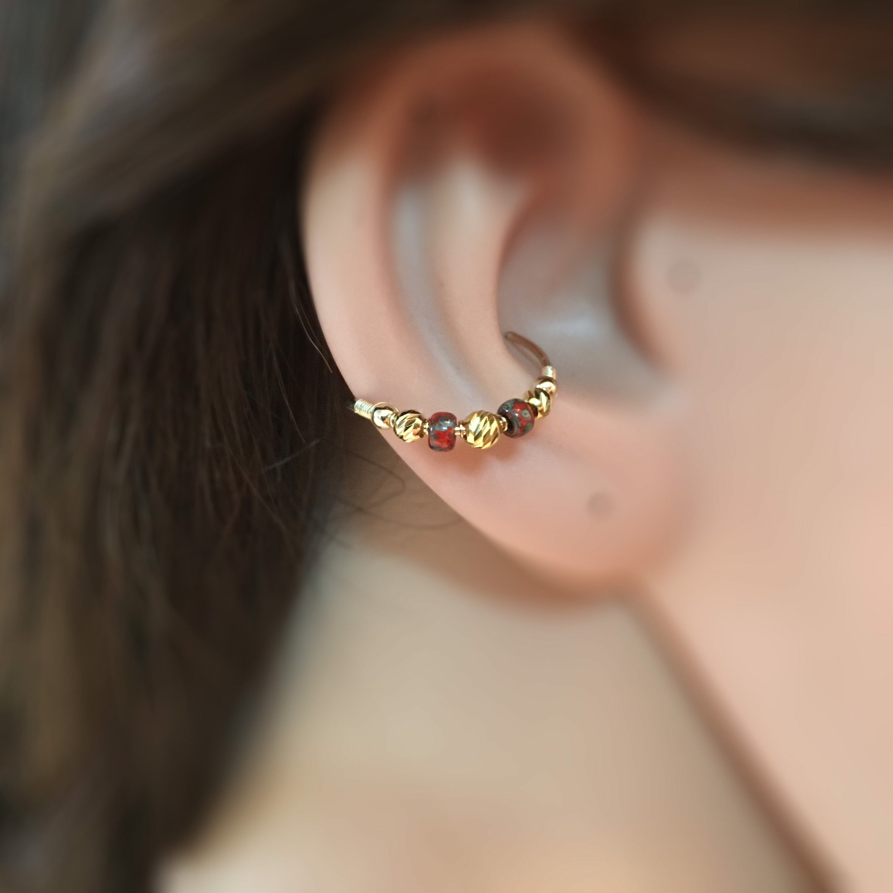 Gold conch hoop earring Clearance