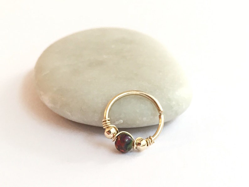 conch pierced opal earring conch jewelry earring conch hoop gold conch ring opal conch earring conch hoop earring Conch piercing opal