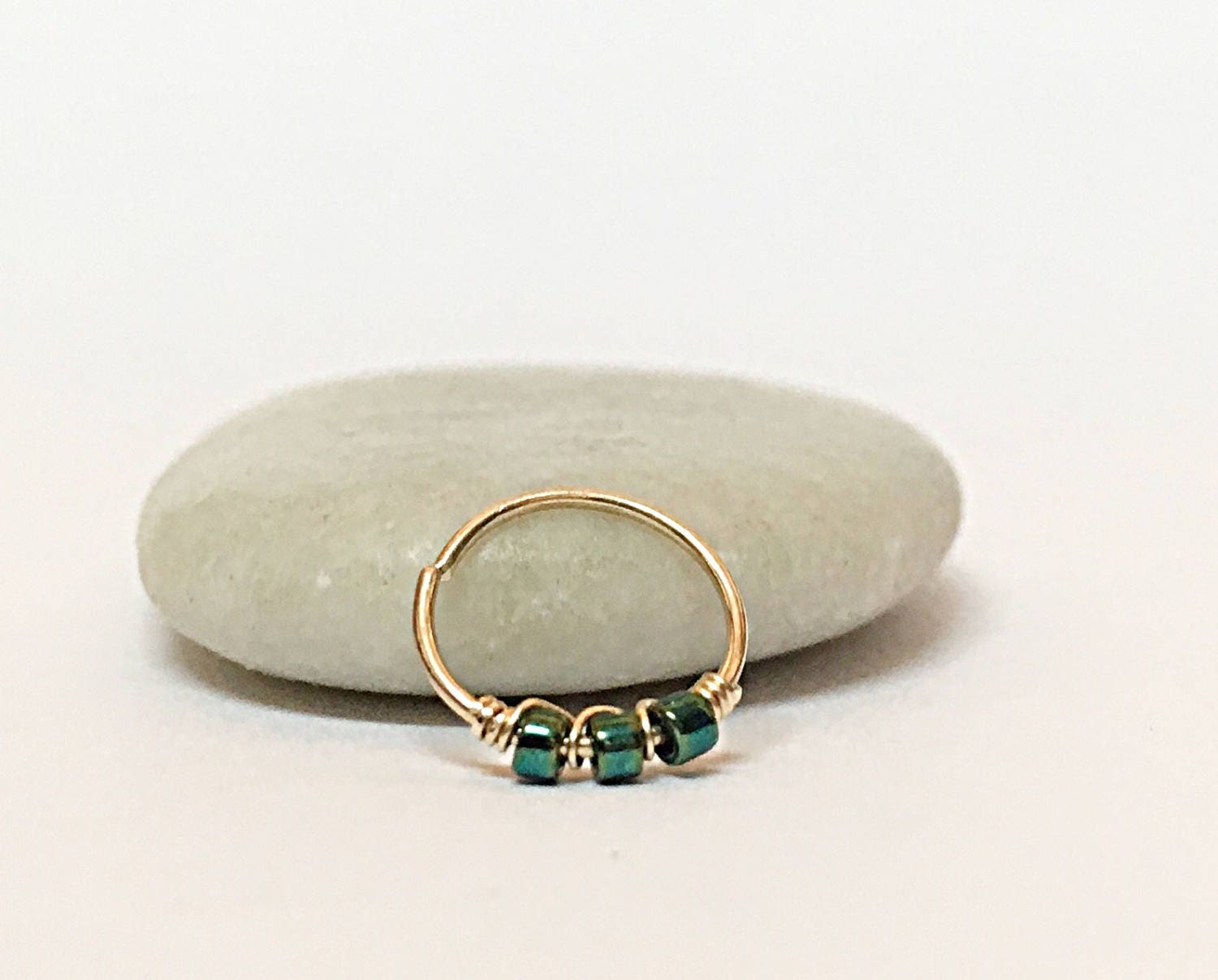 14K Solid Gold Tiny Hoop Cartilage Earring gold cartilage Etsy