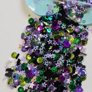 Bat Purple and Green Confetti Mix - TWO TABLESPOONS