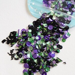 Purple/Green Witch Confetti Mix #1 - TWO TABLESPOONS