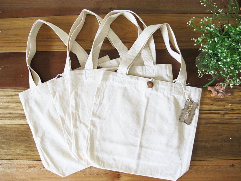 Natural 100/% Cotton canvas Tote Bag Blank
