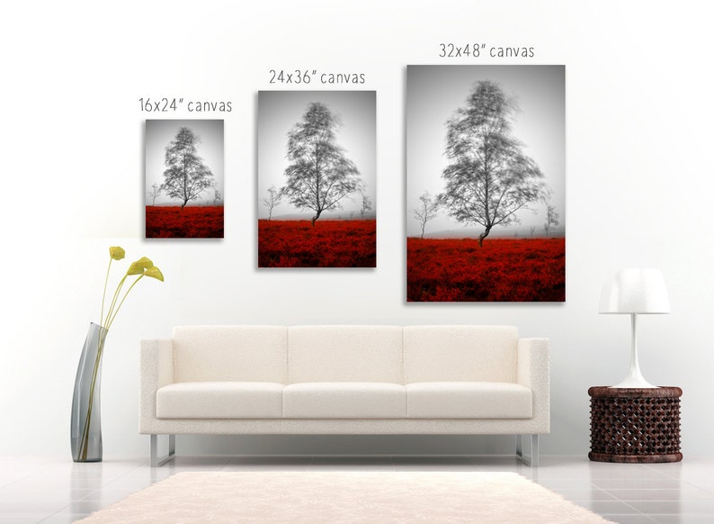 Tree canvas art tree wall art black and white nature Etsy