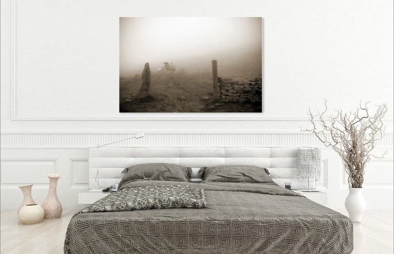 large canvas print black and white photography fine art photography sheep wall art Sheep canvas art sheep photography oversized canvas