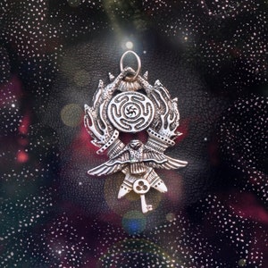 Hekate, my beloved Torchbearer pendant, 925 sterling silver, Hecate, goddess, snake, witchcraft, owl, strophalos, key, magick, wheel, torch
