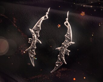MAGICAL DESIGN シルバーピアス コウモリ BAT EARRING 925 Silver Bat