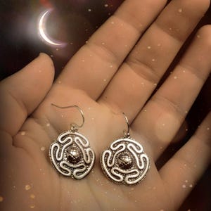 Hekate the queen of witches earrings, 925 sterling silver, Hecate, strophalos, pentacle, wheel, magic, greek Goddess, witchcraft, corvidana