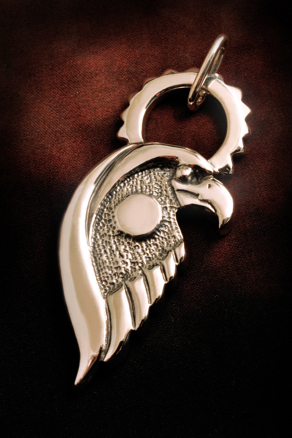 Solar Eagle Pendant 925 Silver Jewelry Shaman Sun Nature Etsy