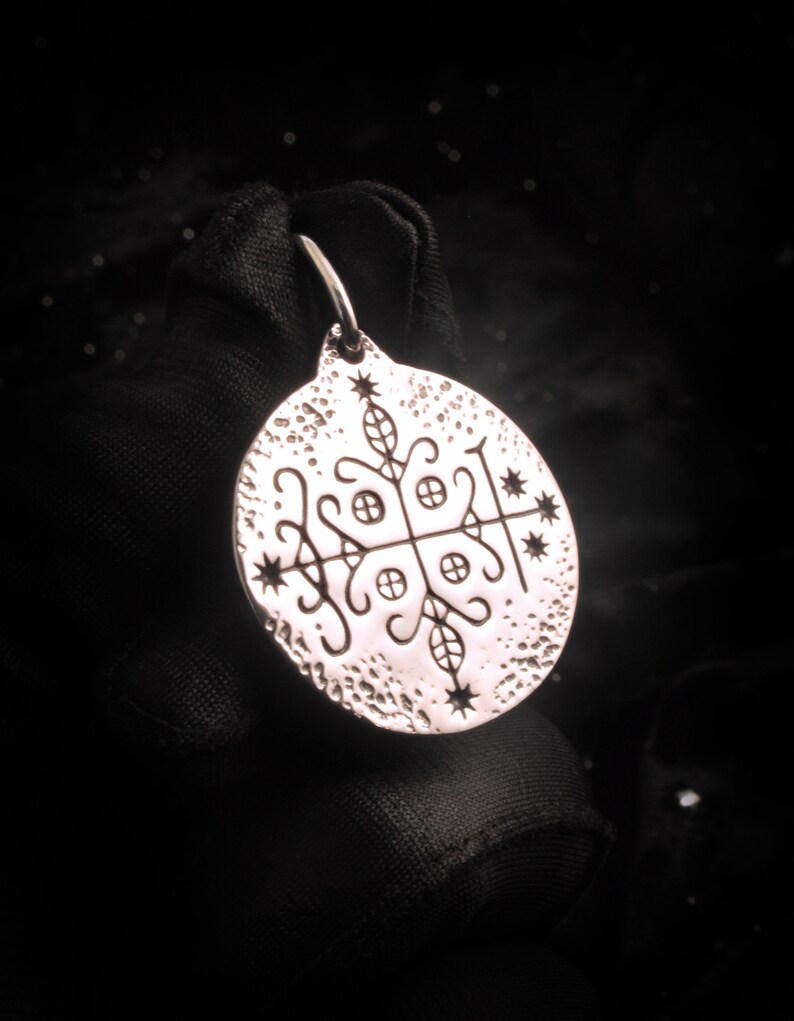Papa Legba Veve Pendant 925 Sterling Silver Voodoo Hoodoo Etsy