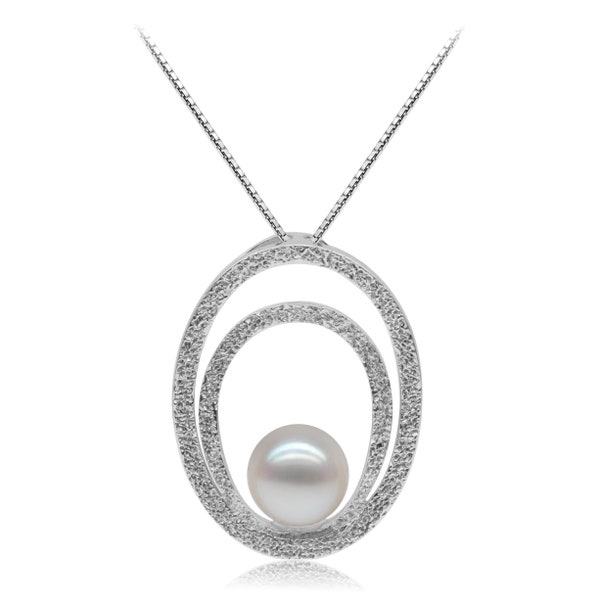 SOLDE 50% REDUCTION!! Pendentif en Perle - Grace K - Perles de Culture d'Eau Douce Sur Base en Argent Sterling - Bijou de mariage