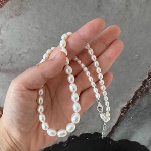 Sevilla 5mm 10mm Graduated Oval Pearl Necklace Graduation Pearls image 4