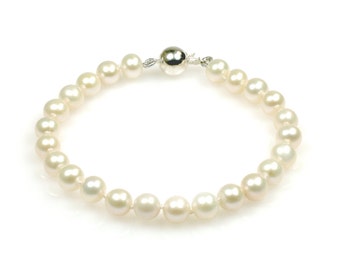 AAA Freshwater Pearl Bracelet - Angelina - Bridal Pearl Bracelet - Bridal jewelry - Graduation Pearls - Available in 2 sizes